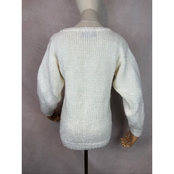 Vintage 1990s Geometric Sweater Funky Abstract Shapes - Picture 3 of 6